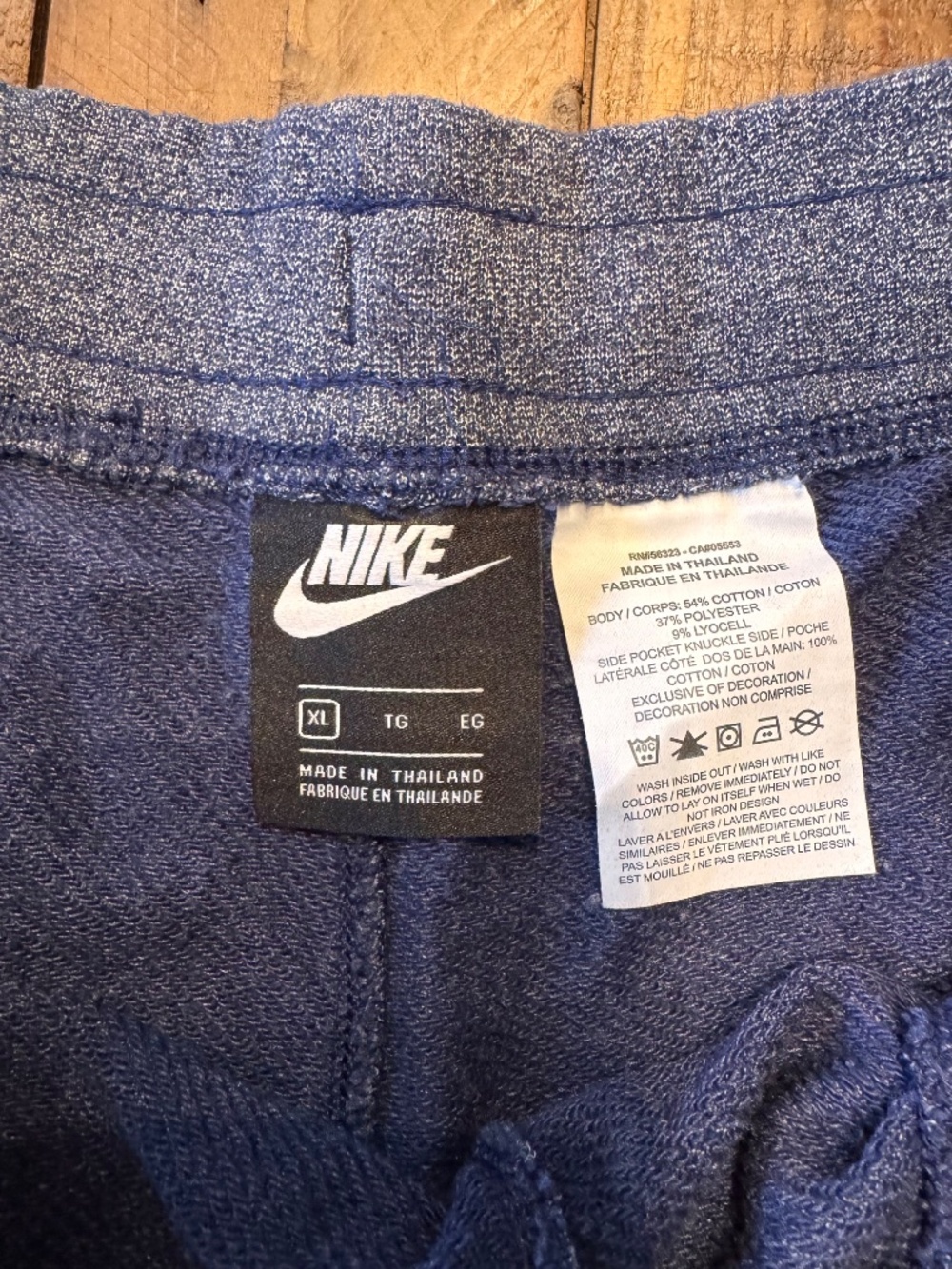 Nike French Terry Alumni Shorts. Size X-Large. Heather Blue Color - Picture 4 of 8